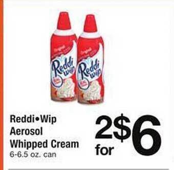 Safeway Reddi-wip aerosol whipped cream offer