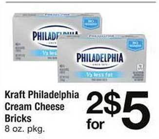 Safeway Kraft philadelphia cream cheese bricks offer