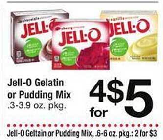 Safeway Jell-o gelatin or pudding mix offer