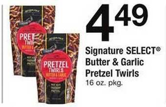 Safeway Signature select butter & garlic pretzel twirls offer