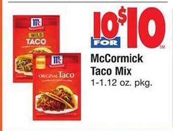 Safeway Mccormick taco mix offer