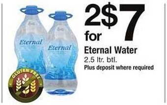 Safeway Eternal water offer