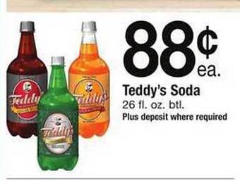 Safeway Teddy's soda offer