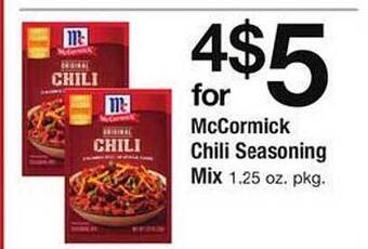 Safeway Mccormick chili seasoning mix offer