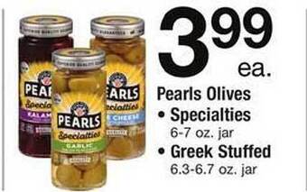 Safeway Pearls olives, specialties or greek stuffed offer