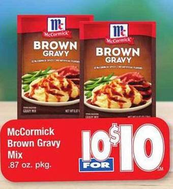 Safeway Mccormick brown gravy mix offer