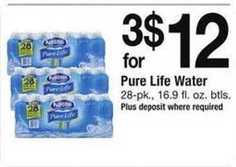 Safeway Pure life water offer