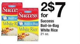 Safeway Success boil-in-bag white rice offer