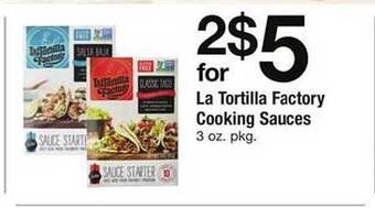 Safeway La tortilla factory cooking sauces offer
