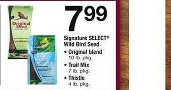 Safeway Signature select wild bird seed offer