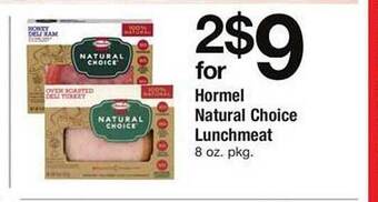 Safeway Hormel natural choice lunchmeat offer