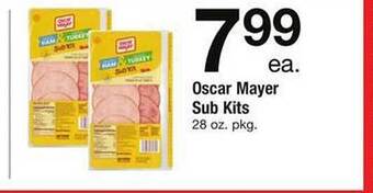 Safeway Oscar mayer sub kits offer