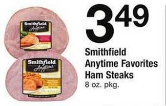 Safeway Smithfield anytime favorites ham steaks offer