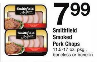 Safeway Smithfield smoked pork chops offer