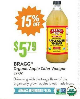 Natural Grocers Bragg organic apple cider vinegar offer