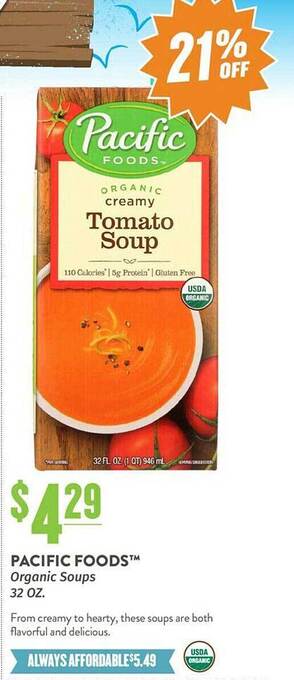 Natural Grocers Pacific foods organic soups offer