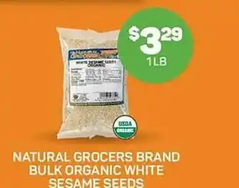 Natural grocers brand bulk organic white sesame seeds