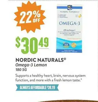 Natural Grocers Nordic naturals omega-3 lemon offer