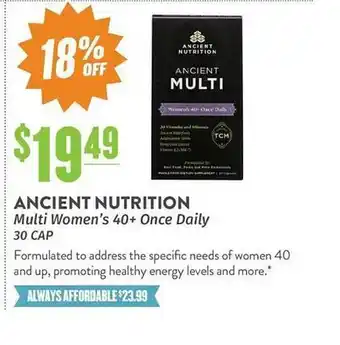 Ancient nutrition multi women's 40+ once daily
