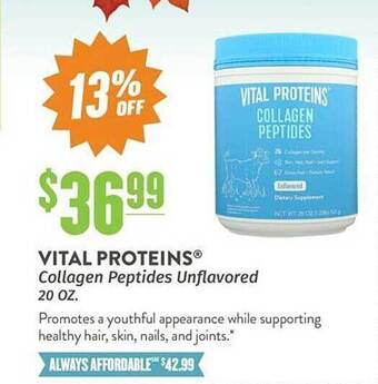 Natural Grocers Vital proteins collagen peptides unflavored offer