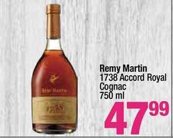 Super King Markets Remy martin 1738 accord royal cognac offer