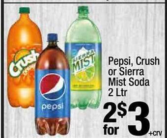 Super King Markets Pepsi, crush or sierra mist soda offer