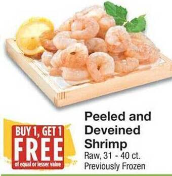 United Supermarkets Peeled and deveined shrimp offer