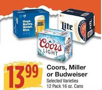 United Supermarkets Coors, miller or budweiser offer