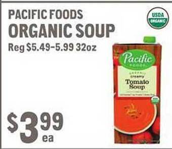 New Seasons Market Pacific foods organic soup offer