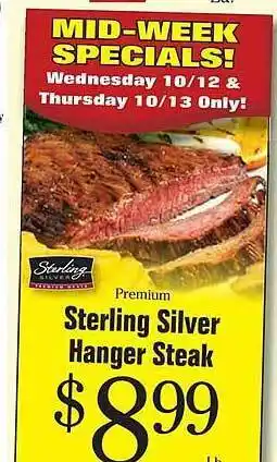 Morton Williams Sterling silver hanger steak offer
