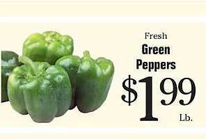 Morton Williams Green peppers offer
