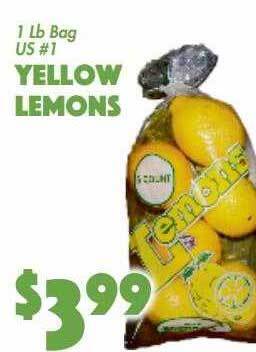 The Food Emporium Yellow lemons offer