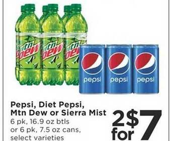 Cub Foods Pepsi, diet pepsi, mtn dew or sierra mist offer