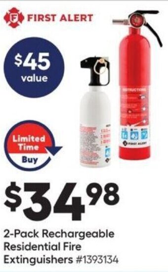 Lowe's 2-Pack Rechargeable Residential Fire Extinguishers offer