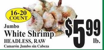 Baja Ranch White shrimp offer