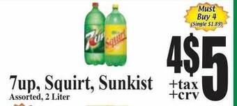 Baja Ranch 7up, squirt, sunkist offer