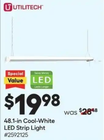 Lowe's Utilitech Led Strip Light 48.1- in Cool-White #2592125 offer