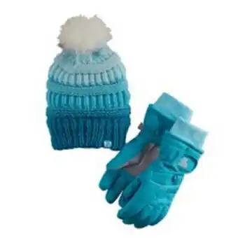Kohl's Girls zeroxposur bianca pom beanie hat & gloves set offer