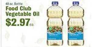 Robert Fresh Market Food club vegetable oil offer