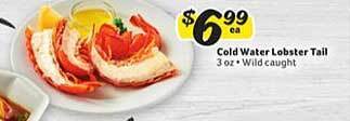 Winn Dixie Cold water lobster tail offer