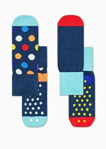 2-pack kids big dot anti-slip socks