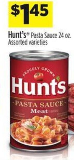 Dollar General Hunt's Pasta Sauce 24 oz. offer