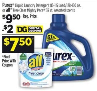 Dollar General Purex Liquid Laundry Detergent offer