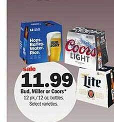 Meijer Bud, miller or coors offer