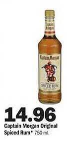 Meijer Captain morgan original spiced rum offer