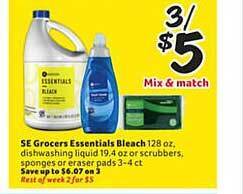 Winn Dixie Se grocers essentials bleach offer