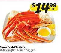 Winn Dixie Snow crab clusters offer