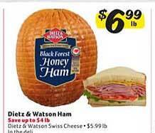 Winn Dixie Dietz & watson ham offer