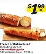 Winn Dixie French or italian bread offer
