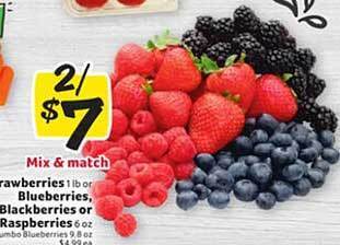 Winn Dixie Strawberries, blueberries, blackberries or raspberries offer